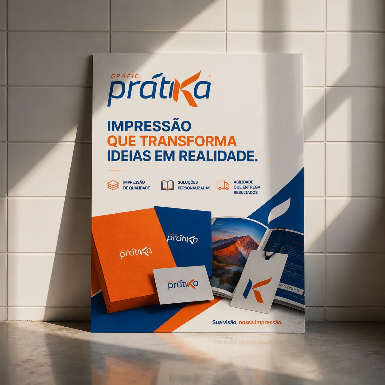 Cartaz institucional da Gráfica Prátika